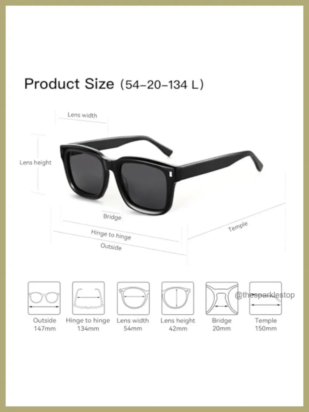 Chunky Rectangle Polarized Sunglasses - Retro Thick Frame UV400 Protection
